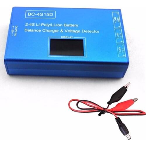 BC-4S15D Battery Lithium Lipo Balance Charger With Voltage Display Screen 1500mA For 2s-4s RC FPV Quadcopter Frame Drone Kit