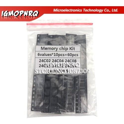 24C02 24C04 24C08 24C16 24C32 24C64 sop kit Each 10PCS (12-21) igmopnrq 60PCS = 6 kinds * 10PCS