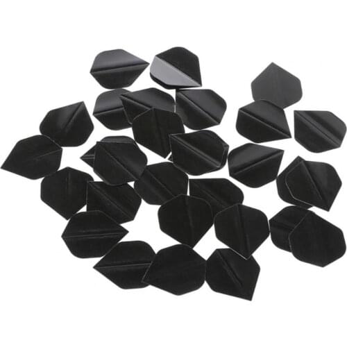 30Pcs Professional Tail Spider Standard Shape Dart Flights Tail Accessories PET Dart Flights Simple Pure Black Darts Accessories