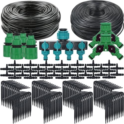 KESLA Greenhouse Elbow Emitter Automatic Drip System 4/7 to 3/5mm Hose Garden Watering Irrigation Kit for Home Bonsai Plants