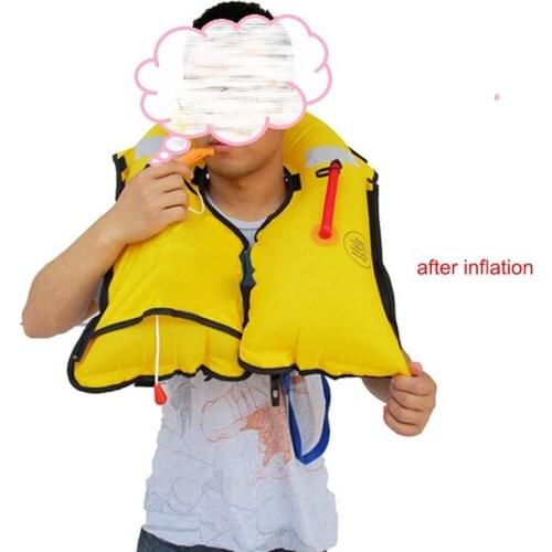 Automatic inflatable life jacket 5 seconds quick inflate fishing buoy life vest diving boat vessel yacht floatation car washer
