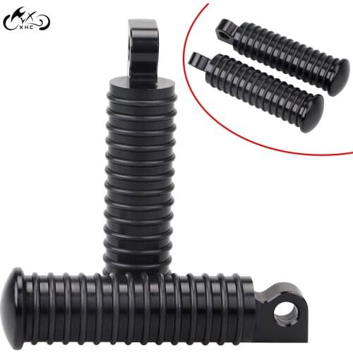 Black Male Mount Foot Pegs Footrests For Harley Dyna Fat Bob FXDF Street Bob FXDB Electra Street Glide FLHX Sportster 883 1200