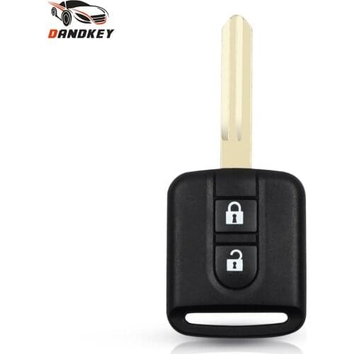 Dandkey Replacement 2 Buttons Remote Car Key Shell Case Fob Keyless Entry For Qashqai Nissan Micra Navara Almera Note 2002-2016