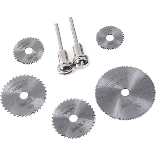 7pcs HSS Circular Saw Blade For Drill Rotary Tool Cutting Wheel Discs