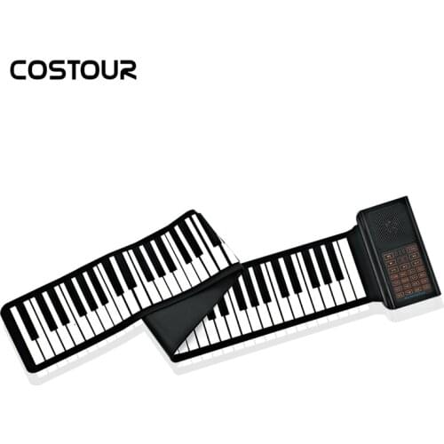 88-key curly piano folding electronic hand-rolled piano keyboard childrens toy portable USB rechargeable digital piano gift