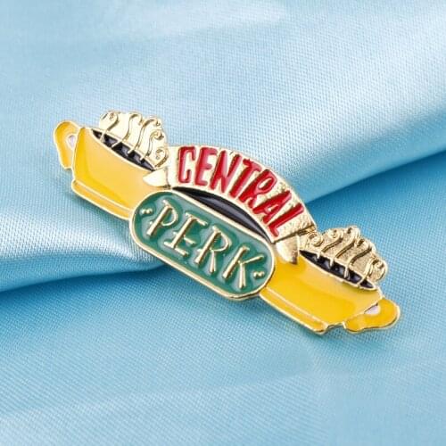 Enamel Tv-Show Friends Pin Brooch Central-Perk Coffee Time Backpack Collar Hat Badge Lapel Pins Jewelry Gifts