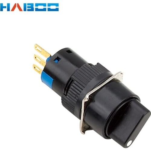 HABOO 16mm 2 Position 1NO1NC/2NO2NC Maintained Plastic Selector Switch