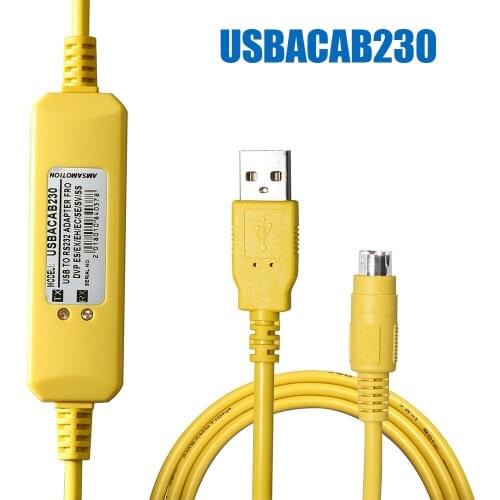 USBACAB230 Programming Cable USB TO RS232 Adapter For Delta USB-DVP ES EX EH EC SE SV SS Series PLC