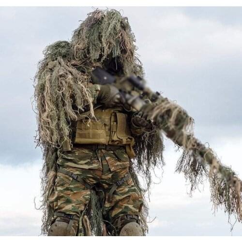 3D Camouflage Suits Woodland Clothes Wargame Paintball Airsoft Ghillie Suit Adults Kid Hunting Army Military Tactical Sniper Set