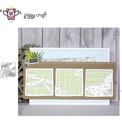 Piggy Craft metal cutting dies cut die mold Dragonfly butterfly insect Scrapbook paper craft knife mould blade punch stencils
