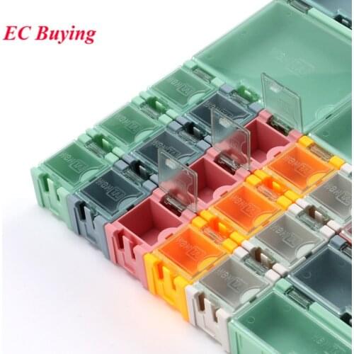 Mini Storage Box SMD SMT IC Electronic Component Container Box Case Diy Practical for Small Component Jewelry Tool Box Bead Pill