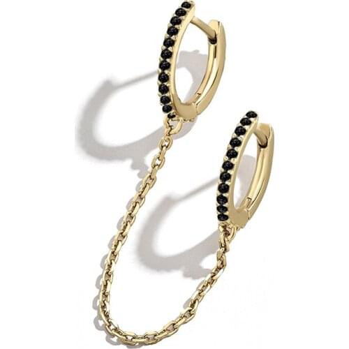 Fashion Women Crystal Rhinestone Tassel Chain Drop Ear Clip Earrings Jewelry