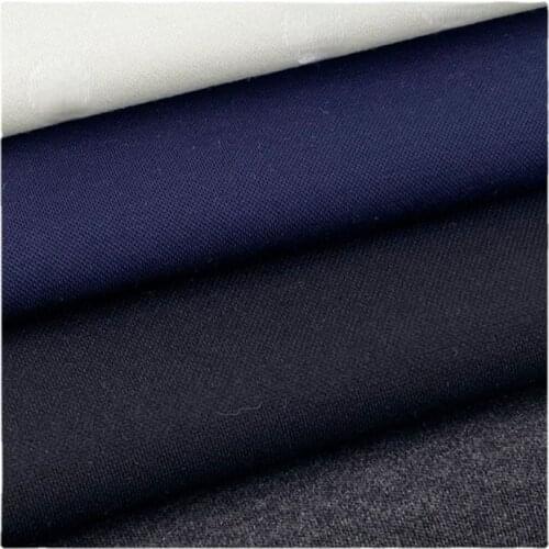 Width 62'' Solid Color Thin Elastic Wrinkle Resistance Smooth Fabric By The Yard For Pants Dress Material