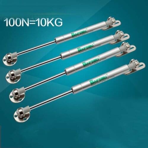 2pcs 100N bearing Hydraulic Lift Up Gas Spring Soft Open kitchen cabinet hinge Cupboard door support Pneumatic hardware KF223