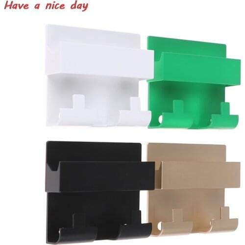 Charger Rack Shelf Wall Mounted Mobile Phone Charging Holder Multifunction Bracket Self Adhesive Universal Stand Accessories