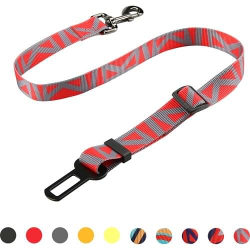 Adjustable Dog Car Seat Belt Tether for Vehicle Cat Safety Leads Nylon Pet Restraints Seat Belts Harness for Small Large Dogs