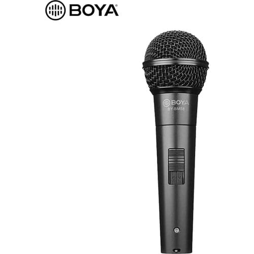 BOYA BY-BM58 Handheld Vocal Microphone Cardioid Dynamic Mic Suitable for Live Stage Theater Rehearsals Speach Interview Singing