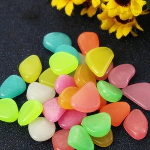 Glow in The Dark Garden Pebbles Glow Stones Rocks for Walkways Garden Path Patio Lawn Garden Decor Luminous Home Accessories
