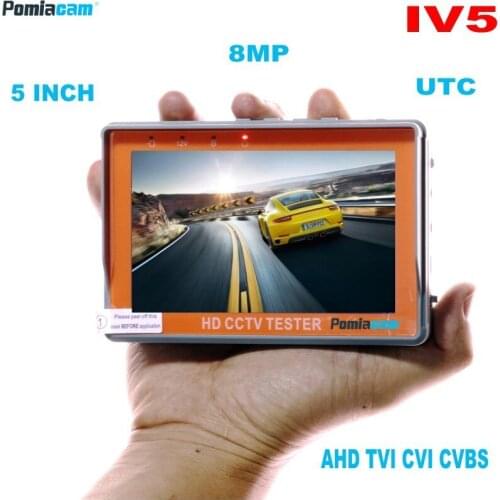 AHD Tester monitor TVI CVI CVBS 5 inch 8MP CCTV Camera Tester portable CCTV tester Monitor Support UTP PTZ tester cameras IV5