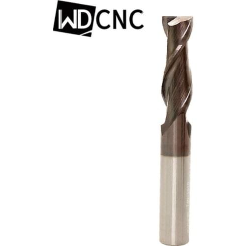 Carbide EndMill 2 Flutes Alloy Coating Tungsten Steel Cutting Tool CNC Maching Milling Cutter