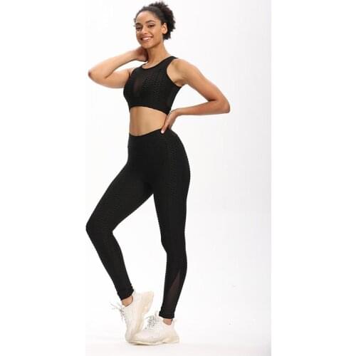 High Waist Fitness Yoga Pants For Women Thick Mesh Splicing Workout Yoga Leggings Women Gym Training Leggings Sports Wear Women