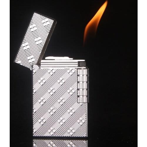 Bussiness Gas Lighter Grinding Jet Gasoline Flint Lighter Butane Metal Gas PING Bright Sound Cigarette Cigar Lighter Inflated