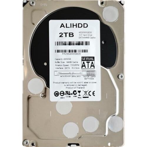 2000GB SATA 3.5inch 7200RPM 64MB Cache Enterprise Grade Security CCTV Hard Drive Warranty for 1-year