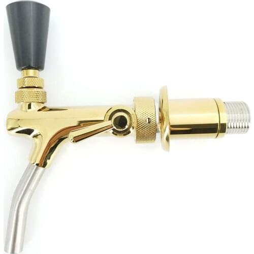 Golden longer beer faucet, Demark type beer tap, beer bar counter accessory