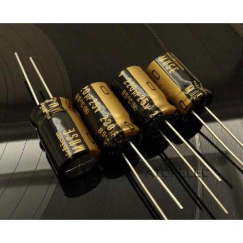 1pc NEW Nichicon MUSE KZ 220uF/25V Electrolytic Capacitors Hi-Fi Audio