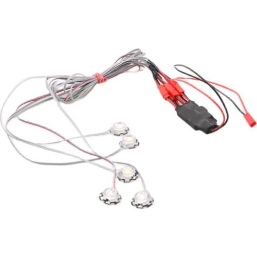 1Set RC Aircraft Night Flying Light Remote Control Strobe Flashing 5W LED Lamp Bright Lights 2S 3S 4S 5S 6S JST Plug Parts