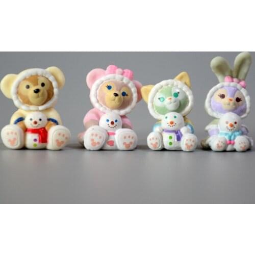 10 Sets New Resin Duffy Bear Mini Figures Shirely DIY Dolls for Cakes PVC Action Decoraion Topper Proce 3.0cm OPP bag Packing
