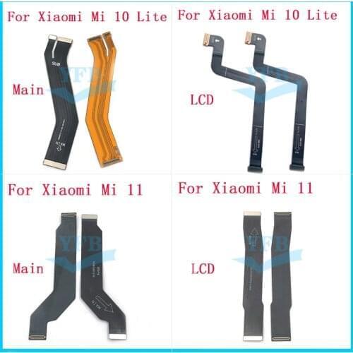 10pcs Mainboard Flex For Xiaomi Mi 10T 10 11 Lite Pro 5G Note 10 Lite Main Board Motherboard Connector LCD Flex Cable