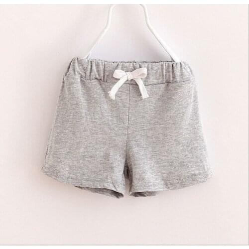 2020 boy girl summer short cotton Soft comfortable toddler Solid color baby pants children clothing kids clothes 2-7 year
