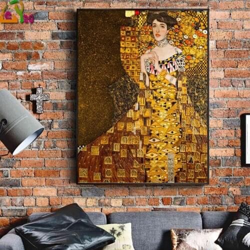 3D Full Diamond Painting Mosaic Square Rhinestones Daimond Embroidery Gustav Klimt Adele Bloch Cross Stitch Kits Crafts Pictures