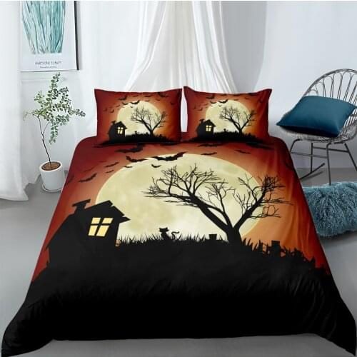 3D Design Duvet Cover Sets Bedding Sets Quilt Covers and Pillow Cases King Queen Full Double Size Halloween Custom Bedding sets