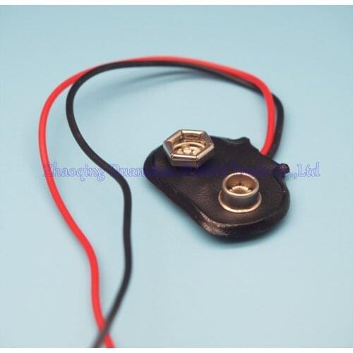 50pcs/lot 9V battery snap with 15cm wire battery buckle