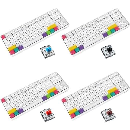 87 Keys Bluetooth Wired/Wireless Mechanical Keyboard for Ajazz K870T with RGB M17F