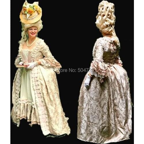 Tailored!NEW Royal 18 Century French Duchess Retro medieval Renaissance Reenactment Theatre Civil war Victorian dress HL-330