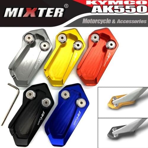 Motorcycle Accessories Kickstand Flat Foot Side Stand Extension Pad Enlarge Plate For KYMCO AK550 AK 550 2017-2020 AK-550 18 '19