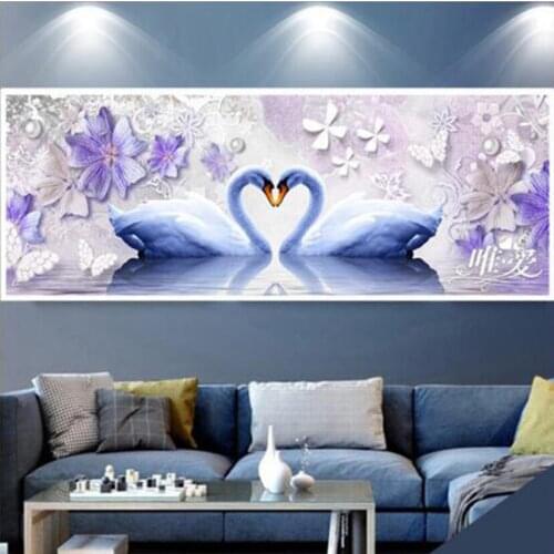 5D DIY Full Round/Square Diamond Painting Love Heart Swan 3D Embroidery Cross Stitch Rhinestone Mosaic Home Decor Gift Y1321