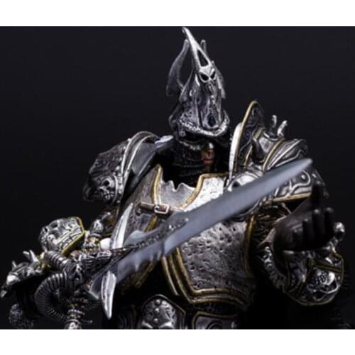 About18 cm World of Warcraft the Fall of the Lich King Alsace Mannyhill model figure PVC anime movable doll model birthday gift