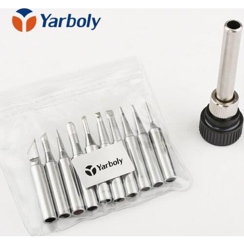Freeship Lead-free Solder Iron Tip 900M-T For 936 AOYUE KADA YIHUA Rework Station Iron (10pcs+ Iron casing)/lot