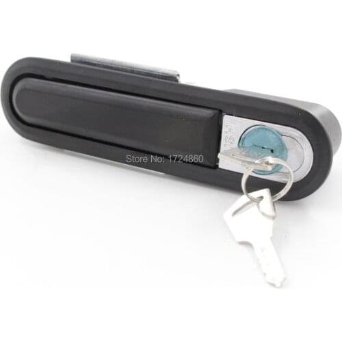 Black Electric Cabinet Lock Metal Black Plane MS711 Round Locks 2 Pcs Keys