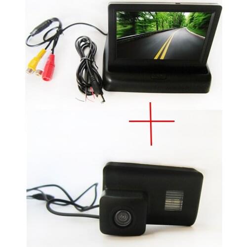 Color Car Rear View Camera for Peugeot 206 207 306 307 308 406 407 5008 Partner Tepee ,with 4.3 Inch foldable LCD Monitor