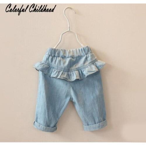 2018 summer fashion children denim shorts cotton flower around sand short shorts for baby girls kid casual jeans shorts 2-8years