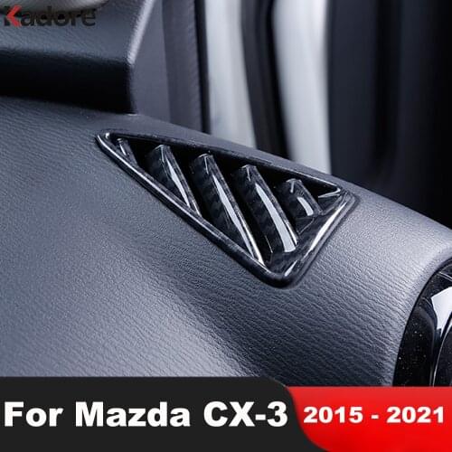 For Mazda CX-3 CX3 2020 2015-2017 2019 ABS Matte Styling Air Conditioning Vent Outlet Cover Inner Decoration Trim Accessories