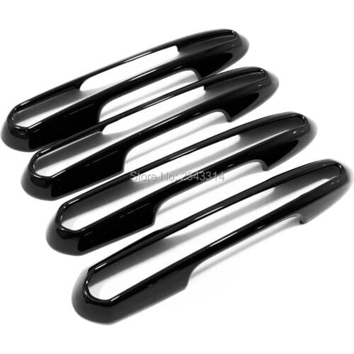 For Toyota RAV4 RAV 4 2019 2020 Carbon Fiber Chrome Side Door Handle Cover Protector Trim Sticker Exterior Car Styling Accessory