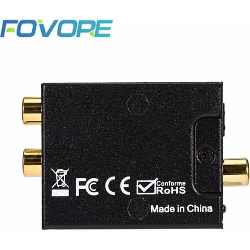 Digital Optical Toslink SPDIF Coax To Analog RCA Audio Converter Adapter