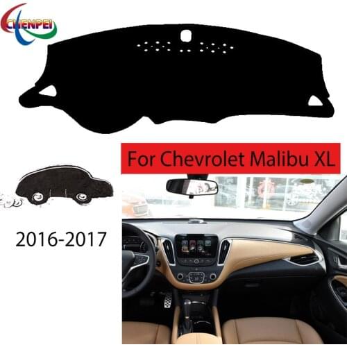 Car Dashboard Avoid Light Pad Instrument Platform Desk Cover Mat Carpets For Chevrolet Malibu XL 2016-2017 Interior Accessories