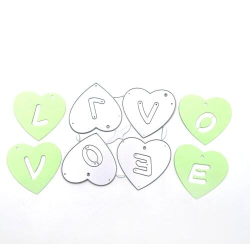 Julyarts Four Love Metal Cutting Dies for Scrapbooking New 2021 Valentines Day Mould Blade Punch Stencils Dies